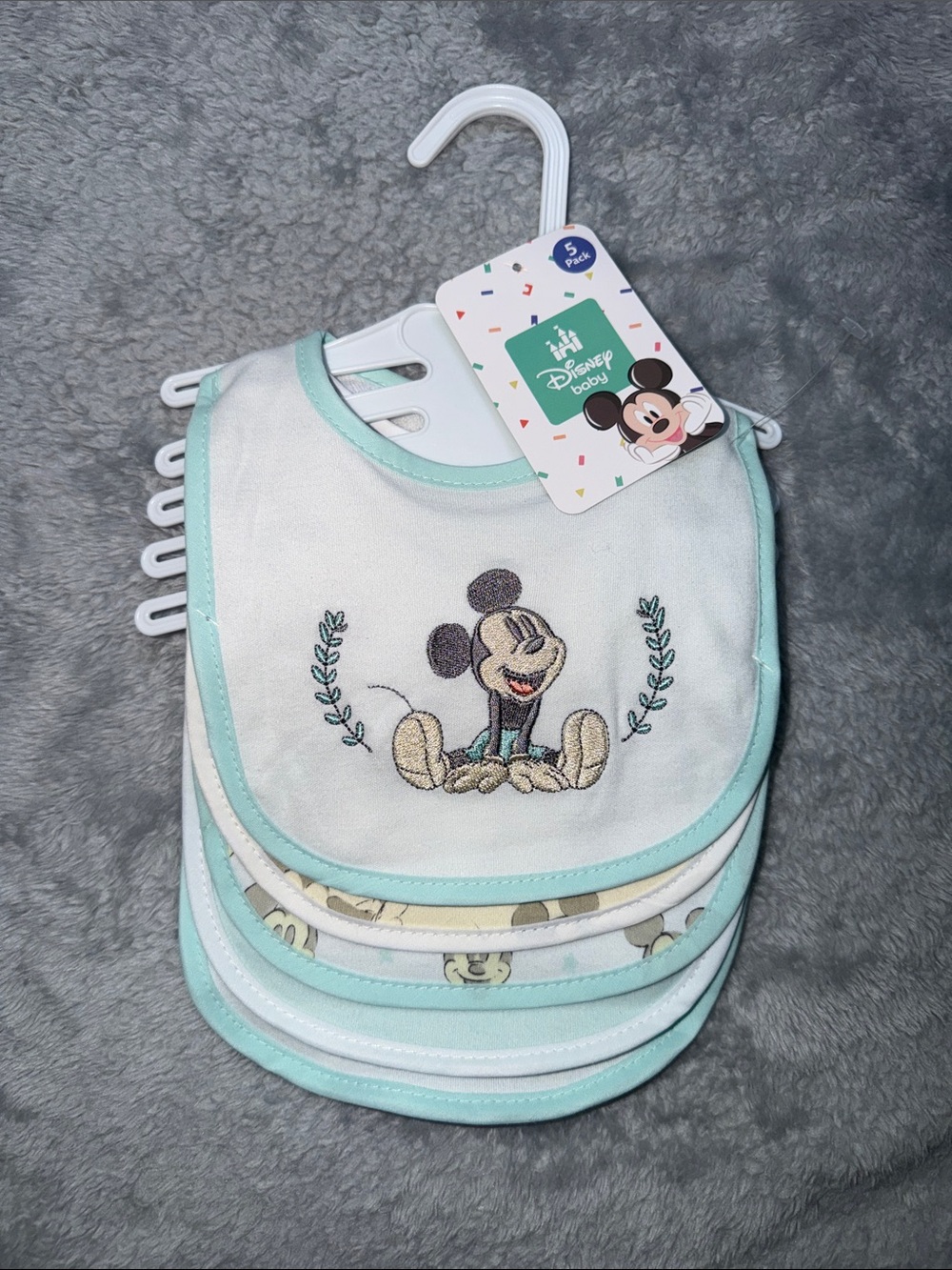 Disney Baby Mickey Mouse 5 Pack Baby Bibs